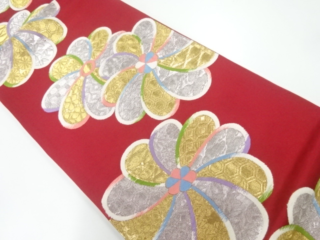 JAPANESE FUKURO OBI / WOVEN FLOWER